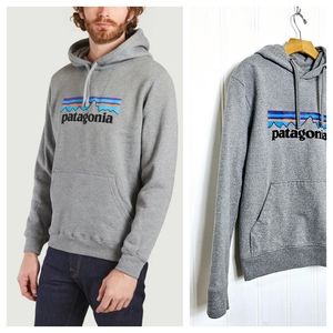 Patagonia Hoodie Men' Small P-6 Logo Uprisal Classic Graphic Pullover Sweatshirt